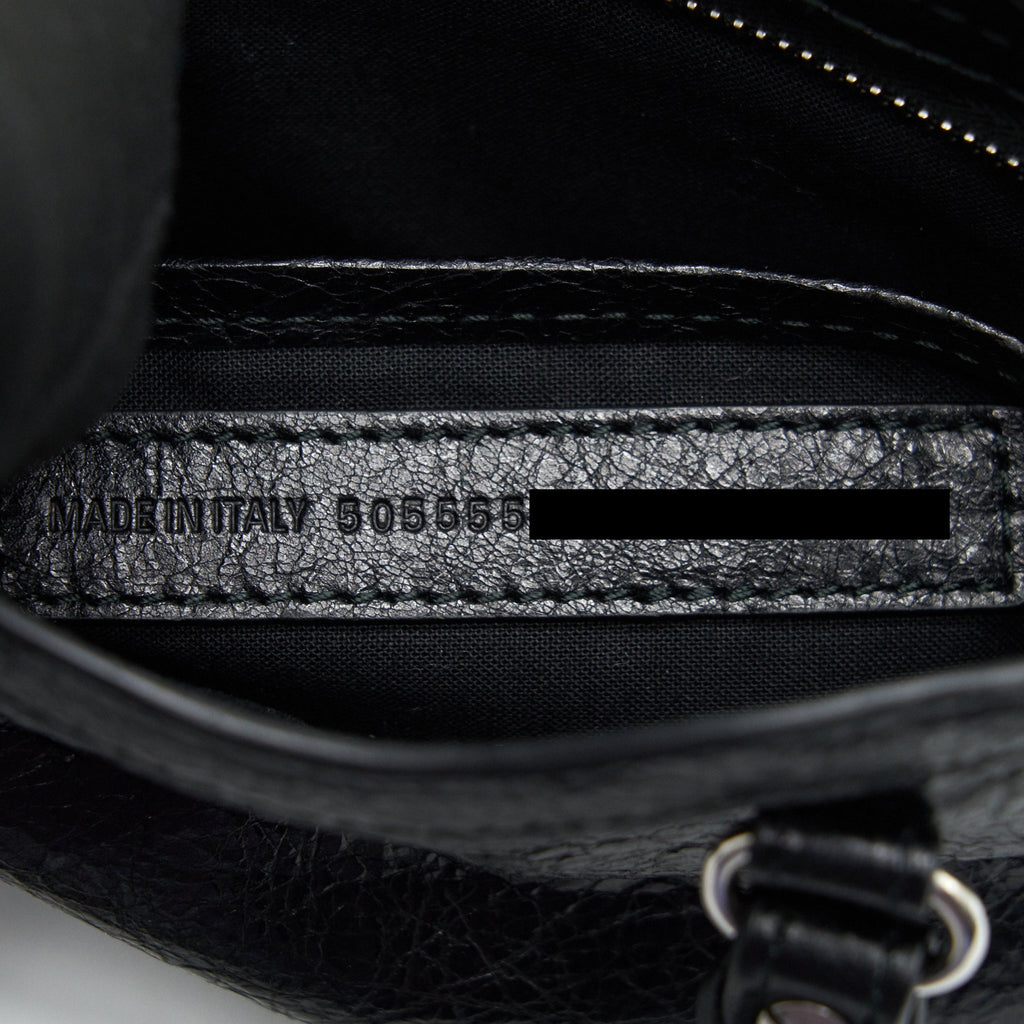 BALENCIAGA NANO CITY BAG BLACK SHW