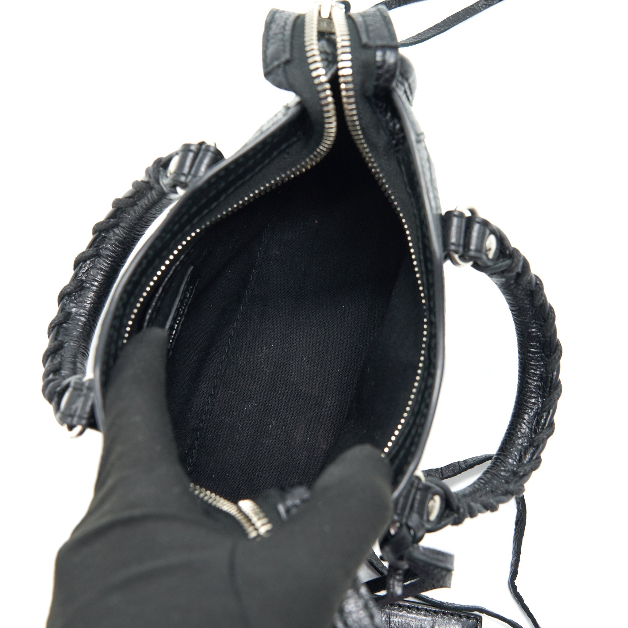 BALENCIAGA NANO CITY BAG BLACK SHW