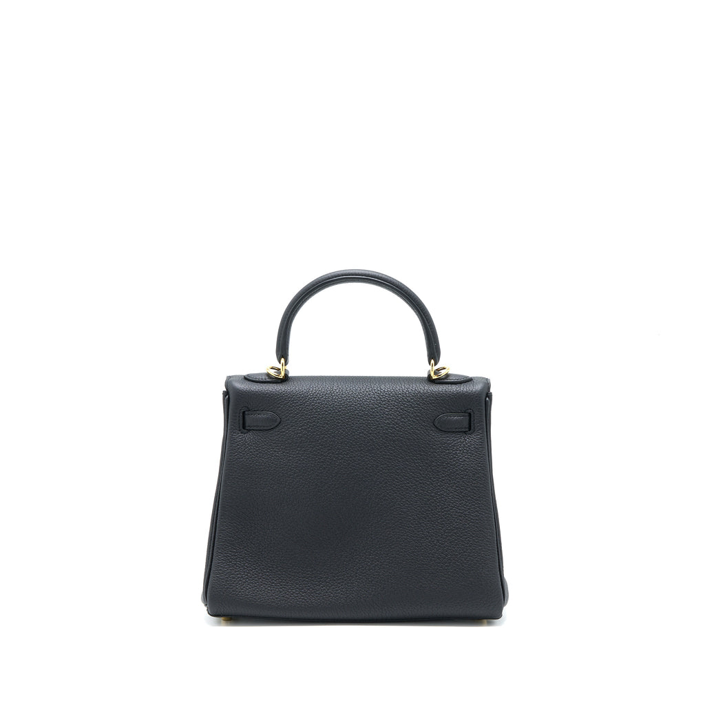 HERMES KELLY 25 TOGO BLACK GHW