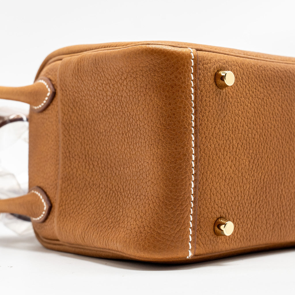 HERMES MINI LINDY BARENIA FAUBOURG FAUVE GHW