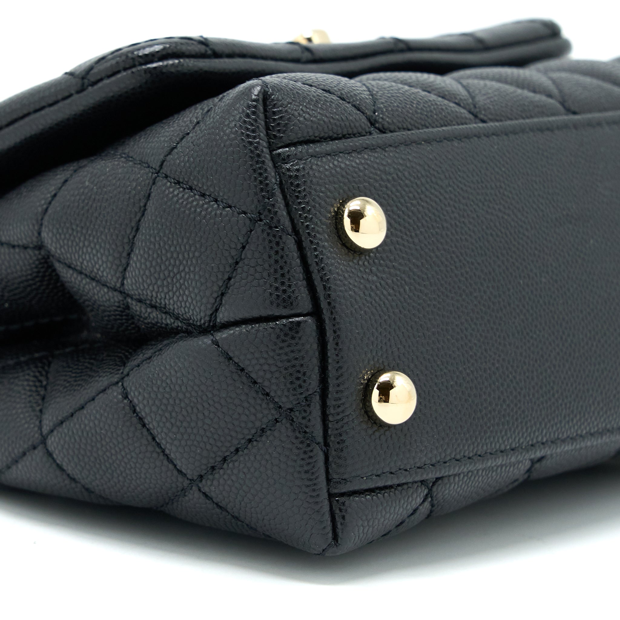 CHANEL MINI COCO HANDLE CAVIAR BLACK LGHW