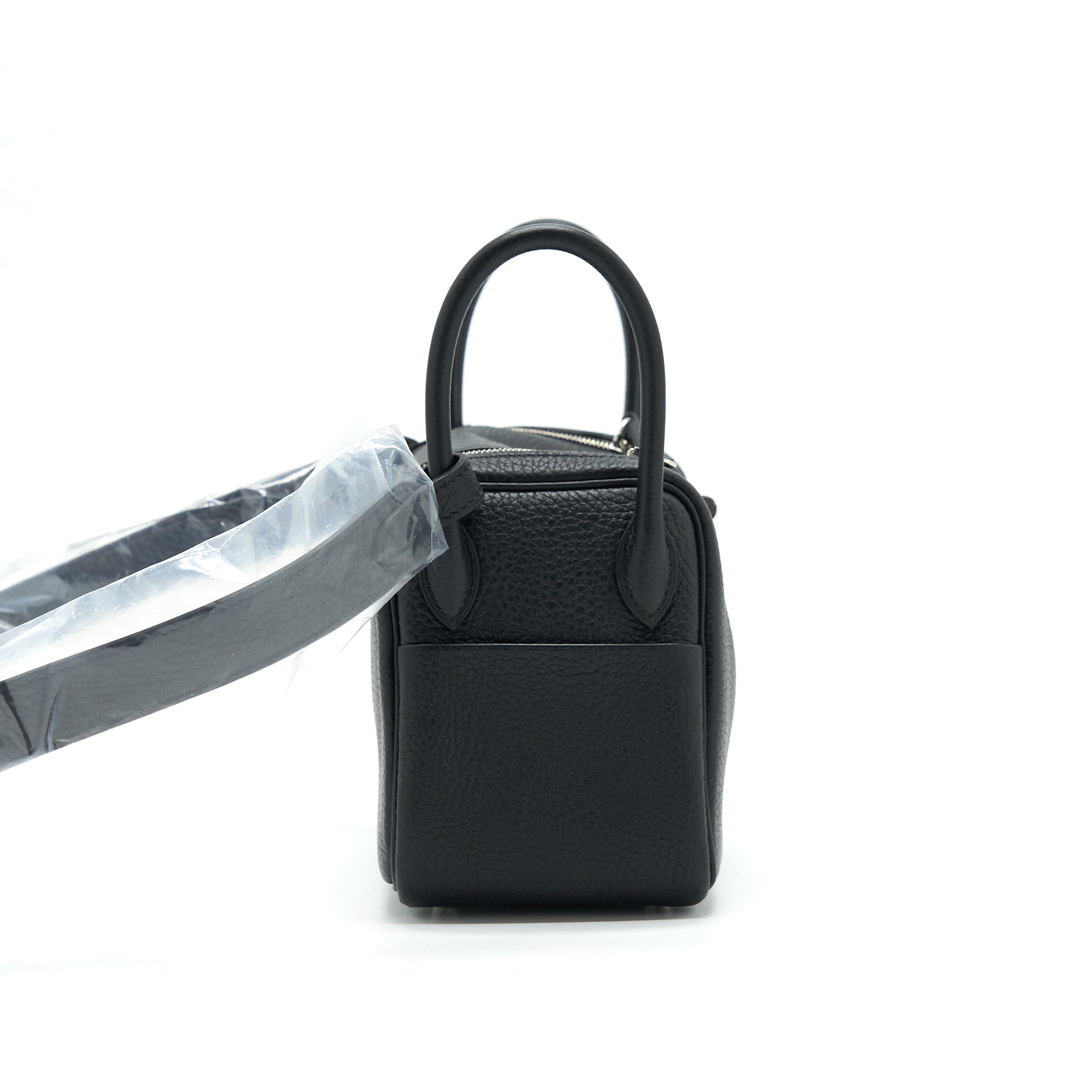 HERMES MINI LINDY BLACK SHW CLEMENCE LEATHER