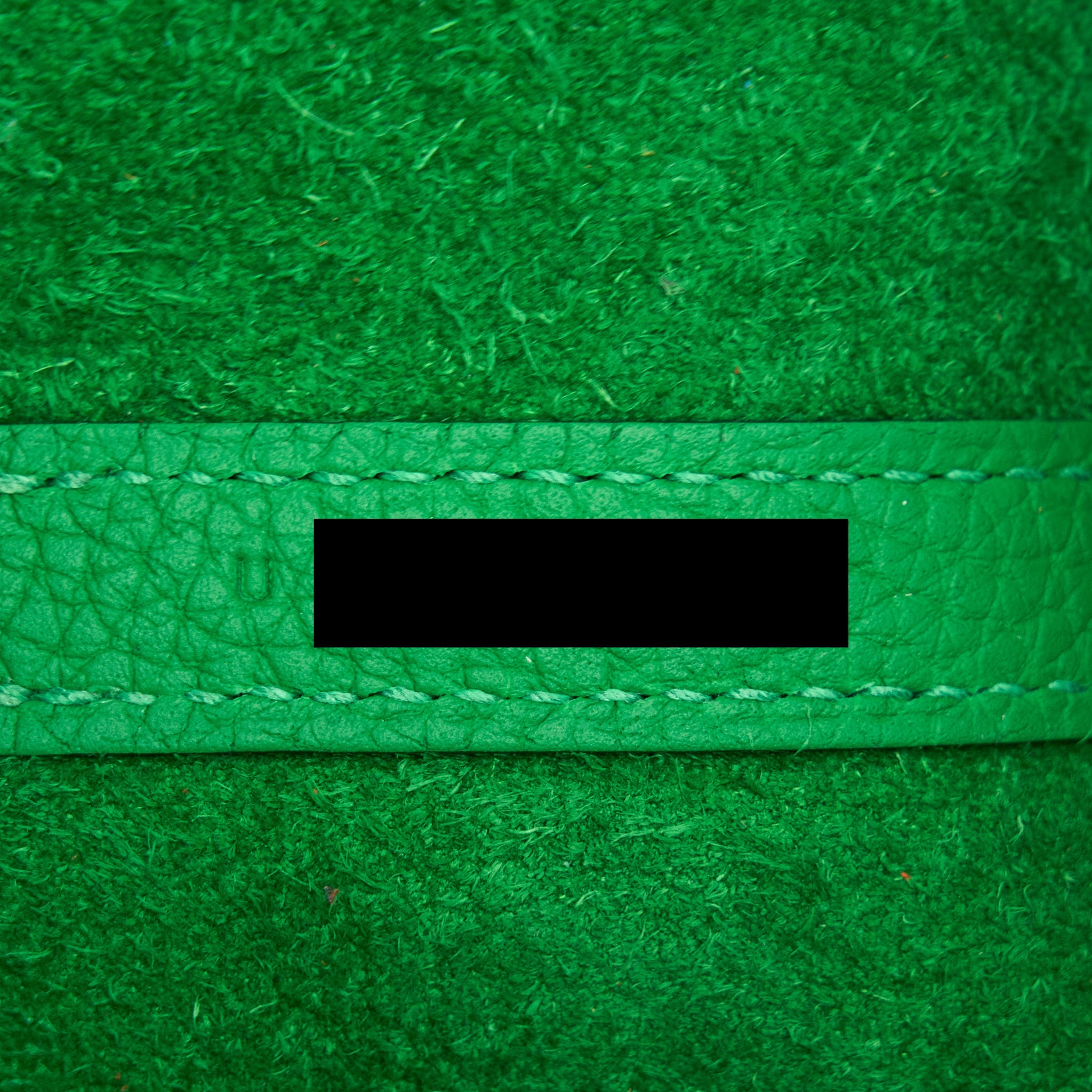 HERMES PICOTIN 18 LOCK BAG CLEMENCE 1K BAMBOU WITH GREEN HARDWARE