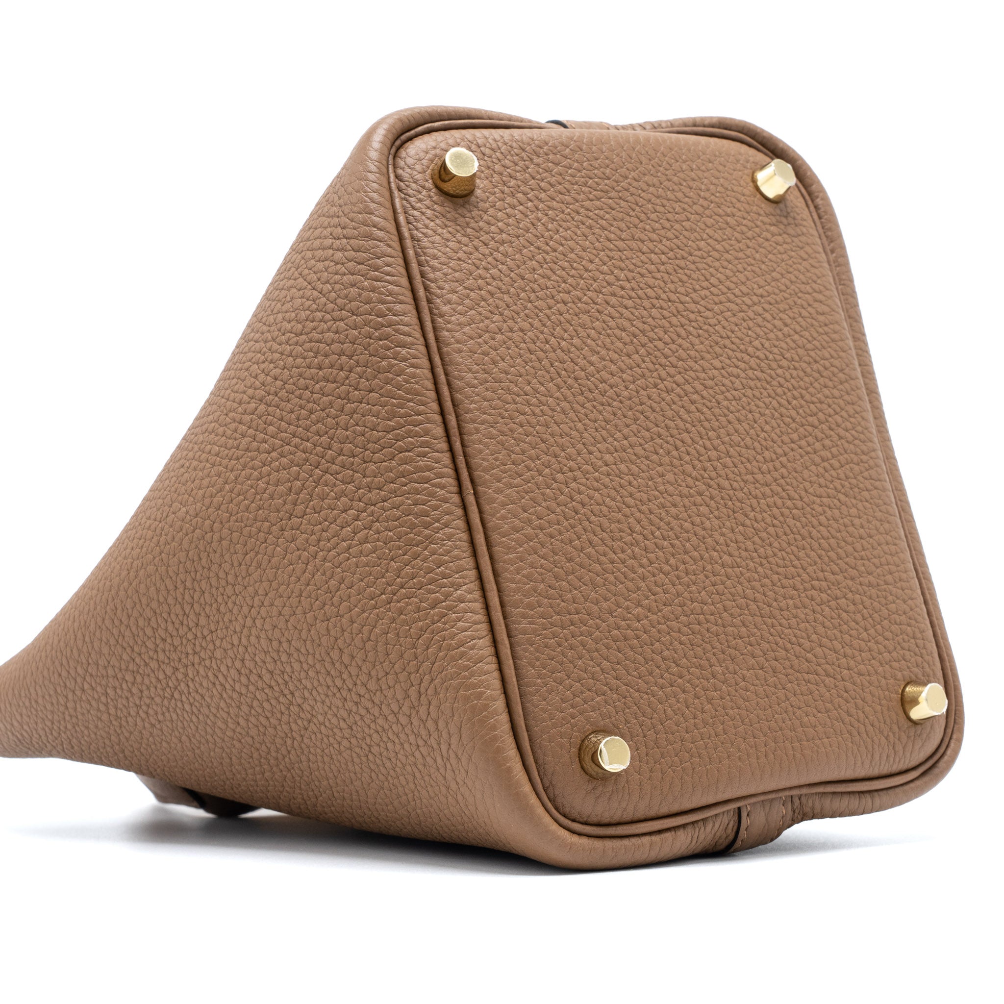 HERMES PICOTIN 18 LOCK BAG CLEMENCE/SWIFT ALEZAN/BISCUIT GHW