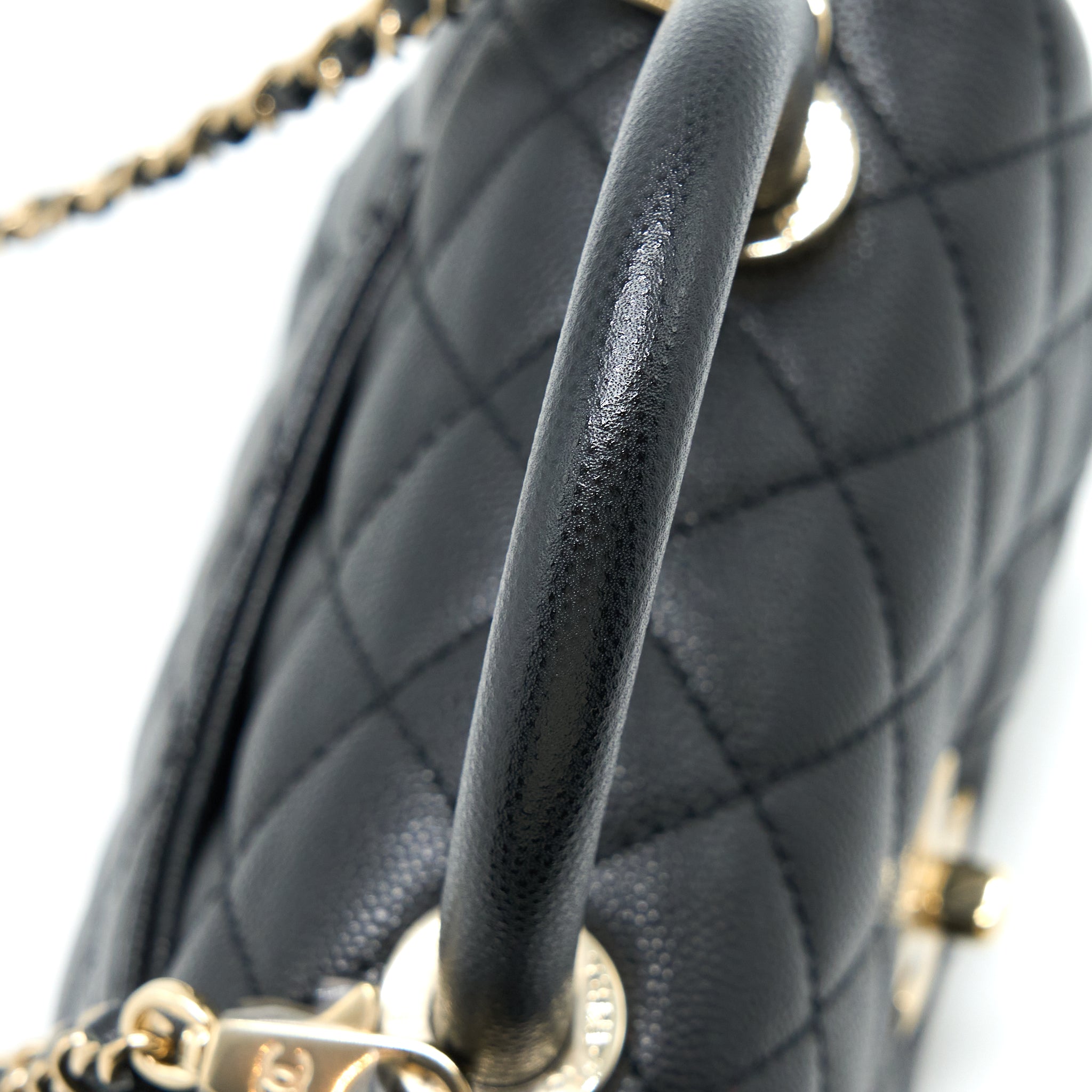 CHANEL MINI COCO HANDLE CAVIAR BLACK LGHW