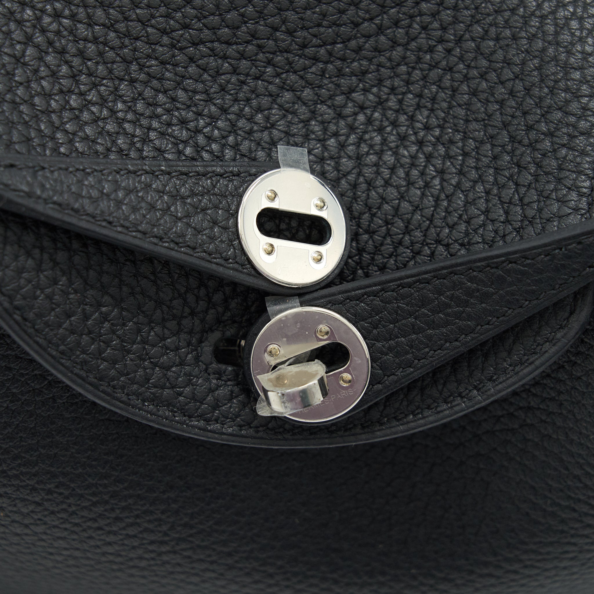 HERMES MINI LINDY BLACK SHW CLEMENCE LEATHER