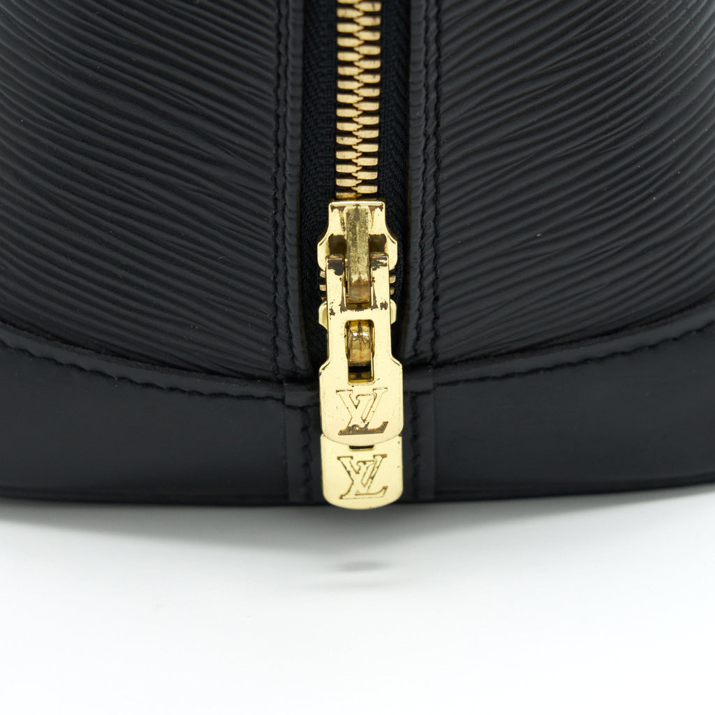 LOUIS VUITTON ALMA BAG EPI BLACK GHW