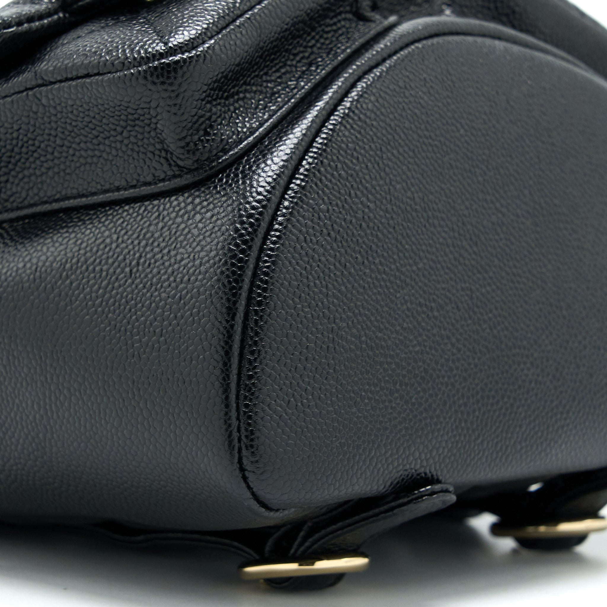 CHANEL 23P MINI TRIPLE PACK BACKPACK CAVIAR BLACK LGHW (MICROCHIP)