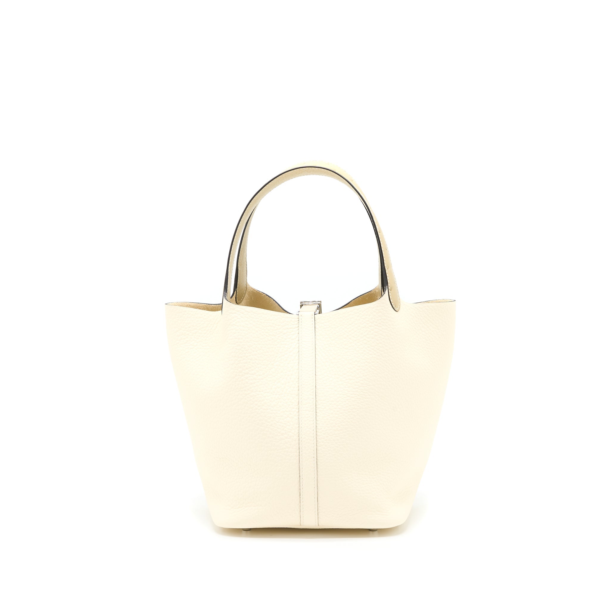 HERMES PICOTIN 22 LOCK TOUCH BAG CLEMENCE WITH OSTRICH HANDLE NATA/TRENCH SHW