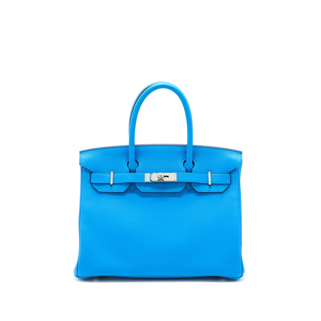 HERMES BIRKIN 30 TOGO BLEU ZANZIBAR/MALACHITE SHW