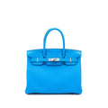 HERMES BIRKIN 30 TOGO BLEU ZANZIBAR/MALACHITE SHW