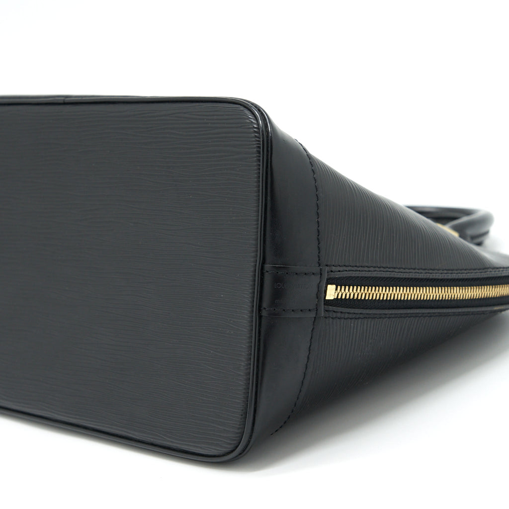 LOUIS VUITTON ALMA BAG EPI BLACK GHW
