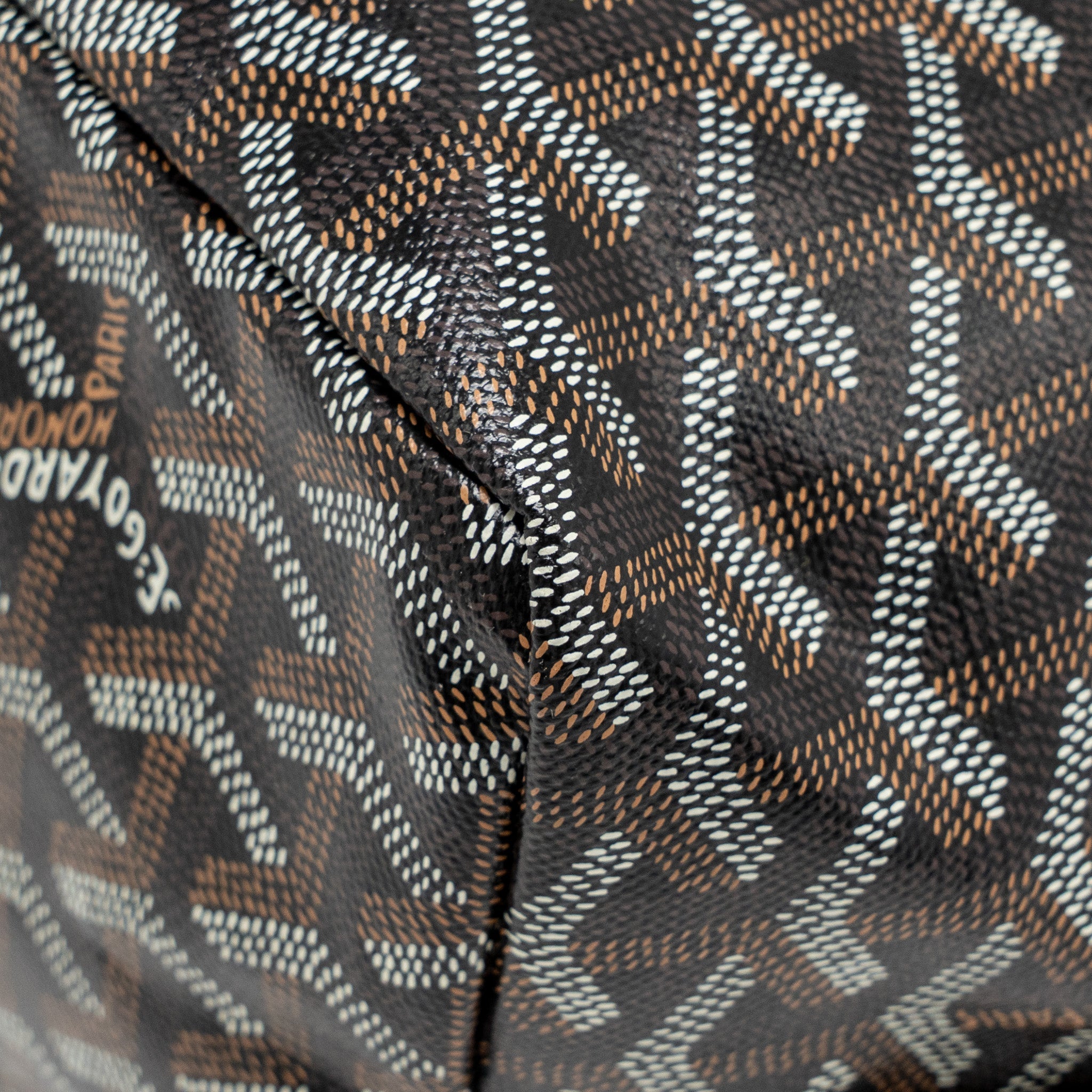GOYARD SAINT LOUIS PM TOTE BAG GOYARDINE CANVAS/CALFSKIN BLACK