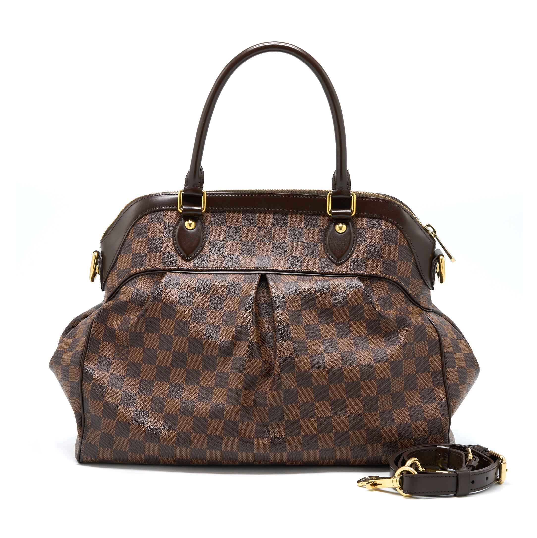 LOUIS VUITTON TREVI BAG DAMIER EBENE CANVAS GHW