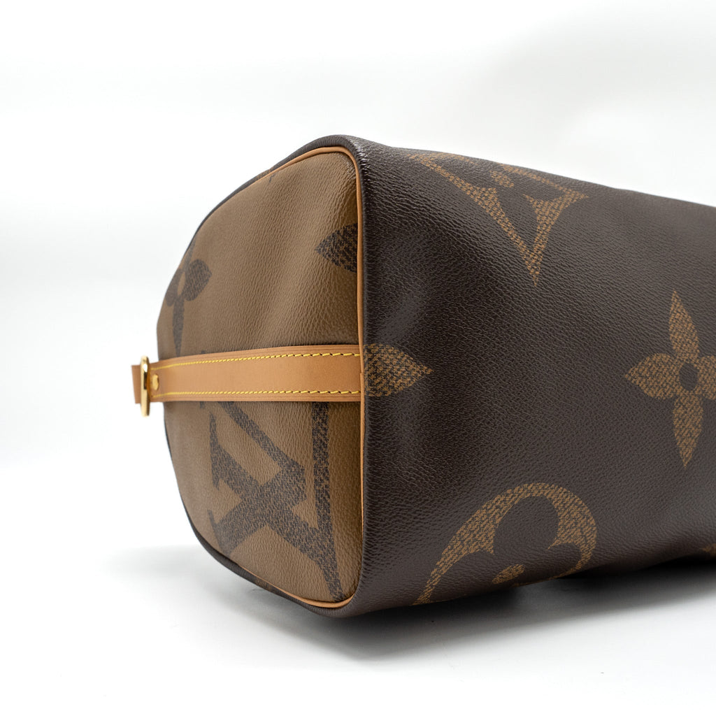 LOUIS VUITTON SPEEDY 30 BANDOULIERE GIANT MONOGRAM REVERSE CANVAS GHW