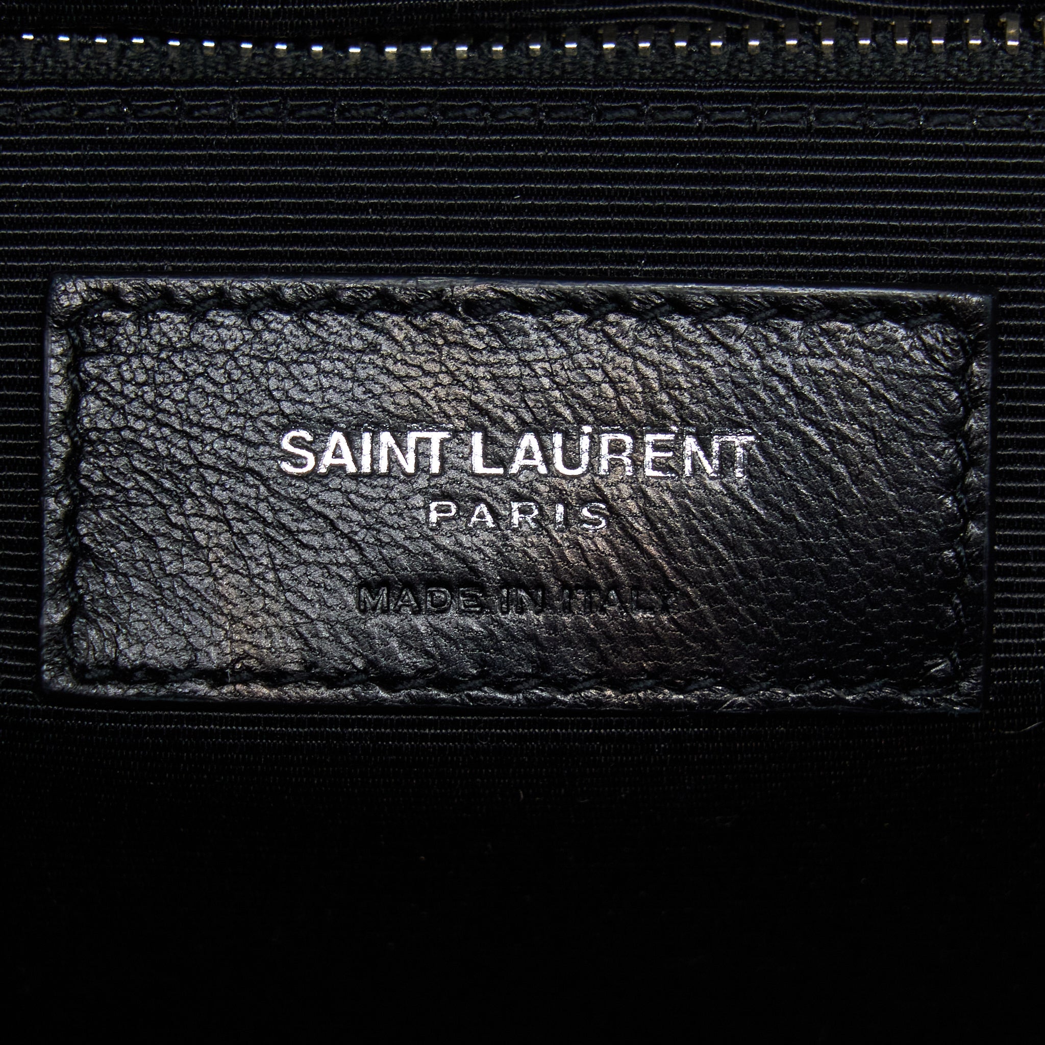 SAINT LAURENT ENVELOP SHOULDER BAG CALFSKIN NAVY SHW