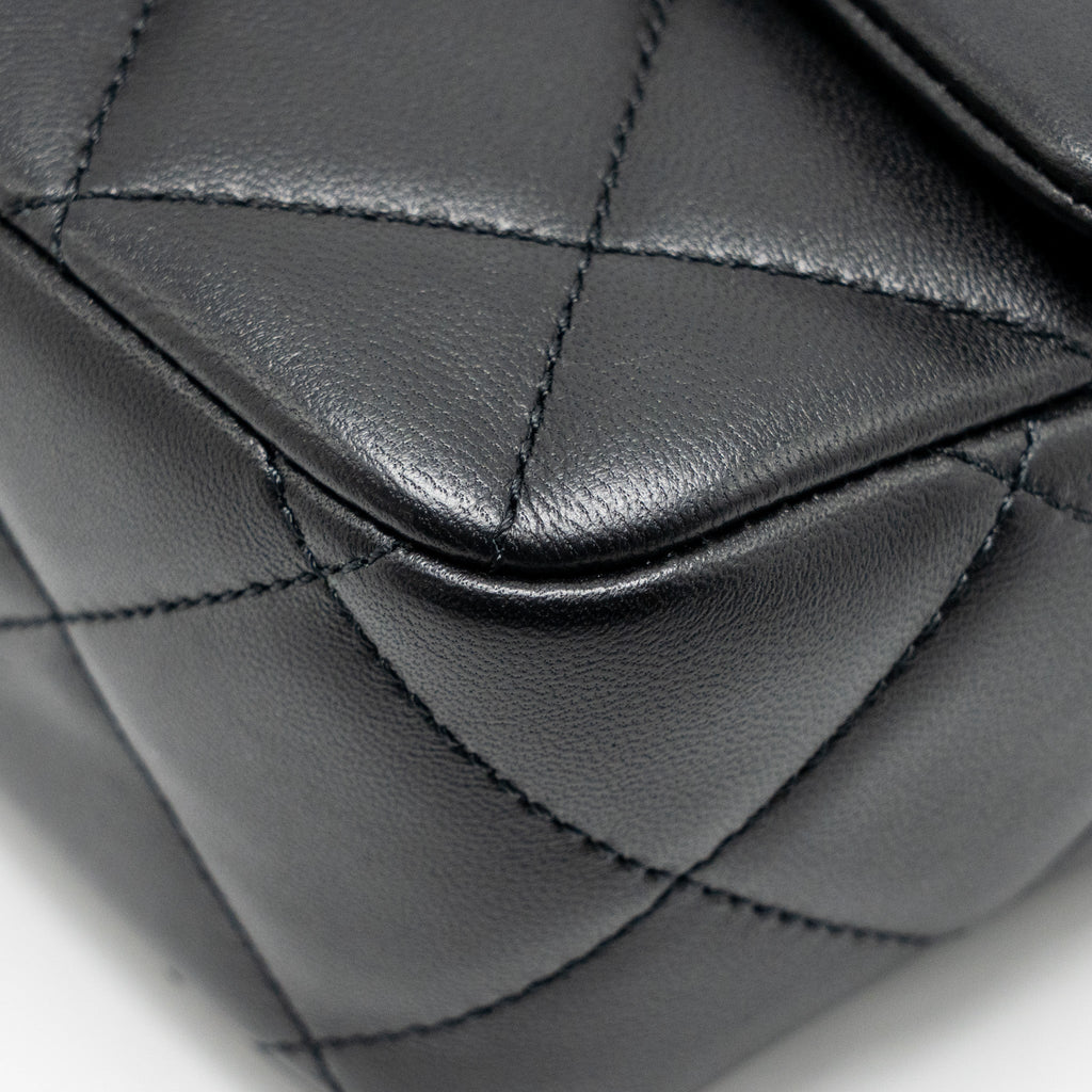 CHANEL MY PERFECT MINI FLAP BAG LAMBSKIN BLACK GHW (MICROCHIP)