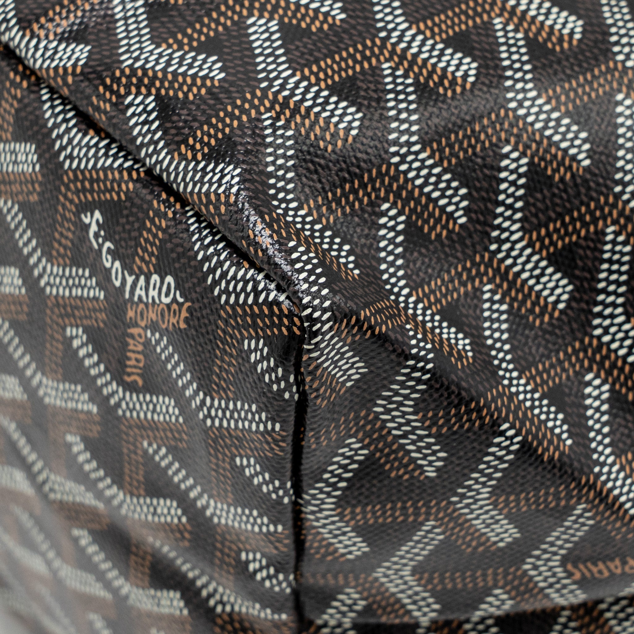 GOYARD SAINT LOUIS PM TOTE BAG GOYARDINE CANVAS/CALFSKIN BLACK