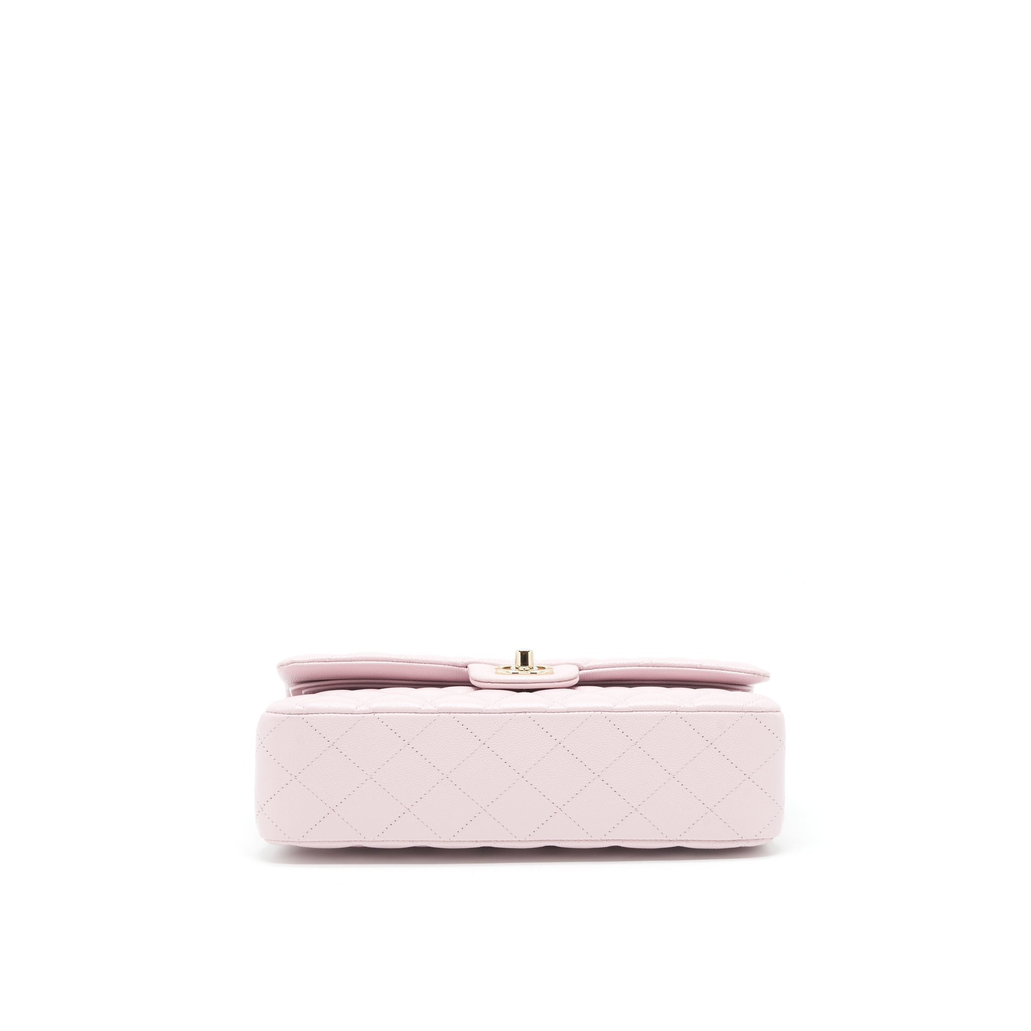 CHANEL MEDIUM CLASSIC DOUBLE FLAP BAG 21S CAVIAR LIGHT PINK LGHW