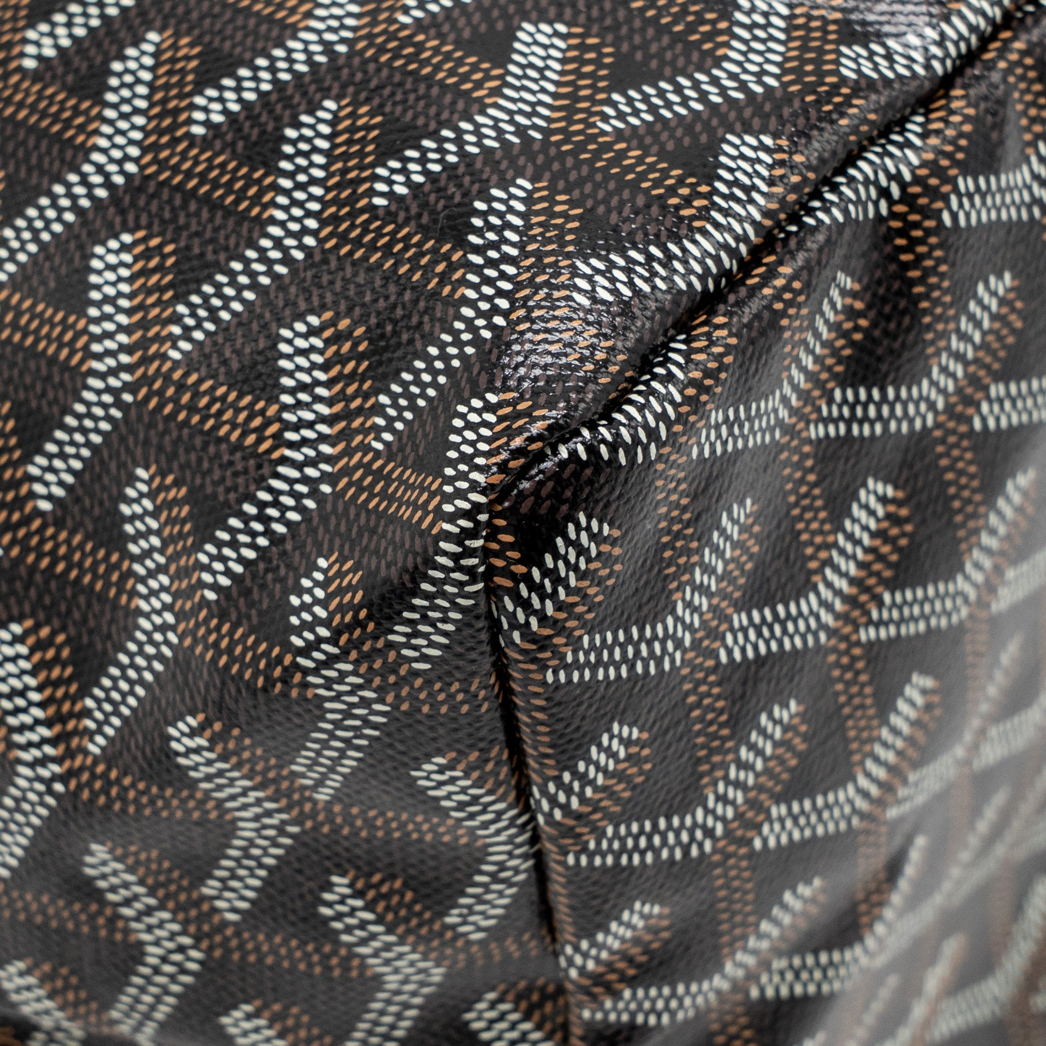 GOYARD SAINT LOUIS PM TOTE BAG GOYARDINE CANVAS/CALFSKIN BLACK
