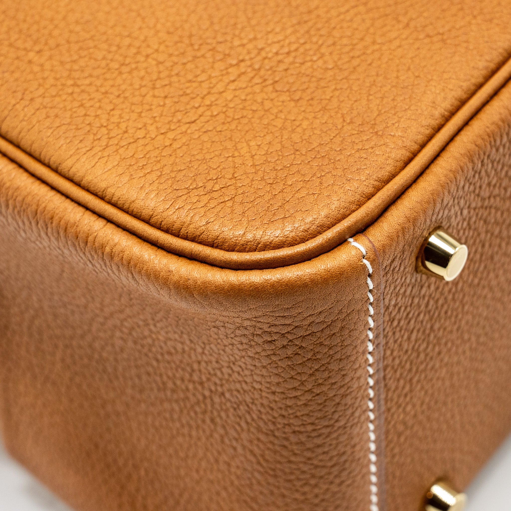 HERMES MINI LINDY BARENIA FAUBOURG FAUVE GHW