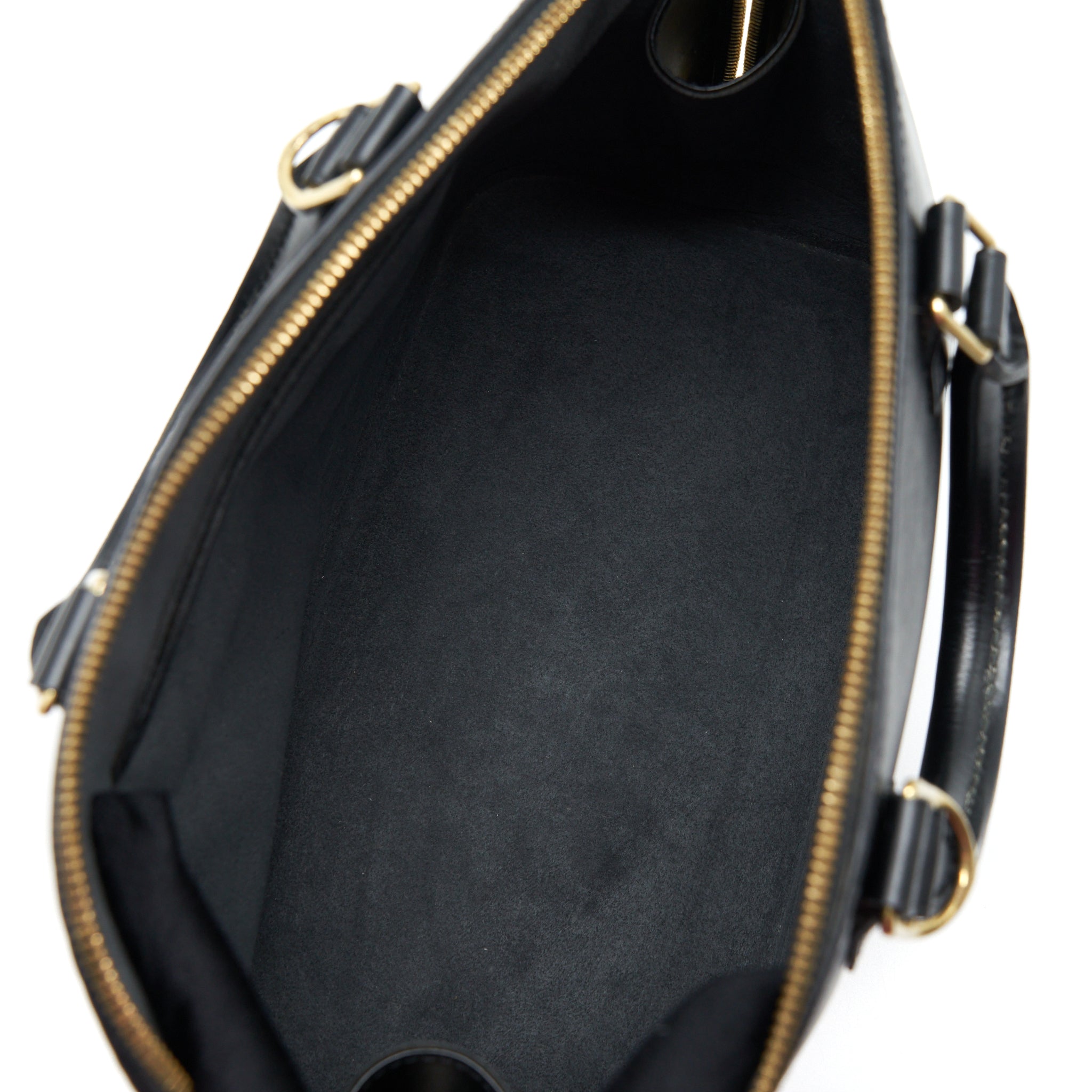 LOUIS VUITTON ALMA BAG EPI BLACK GHW