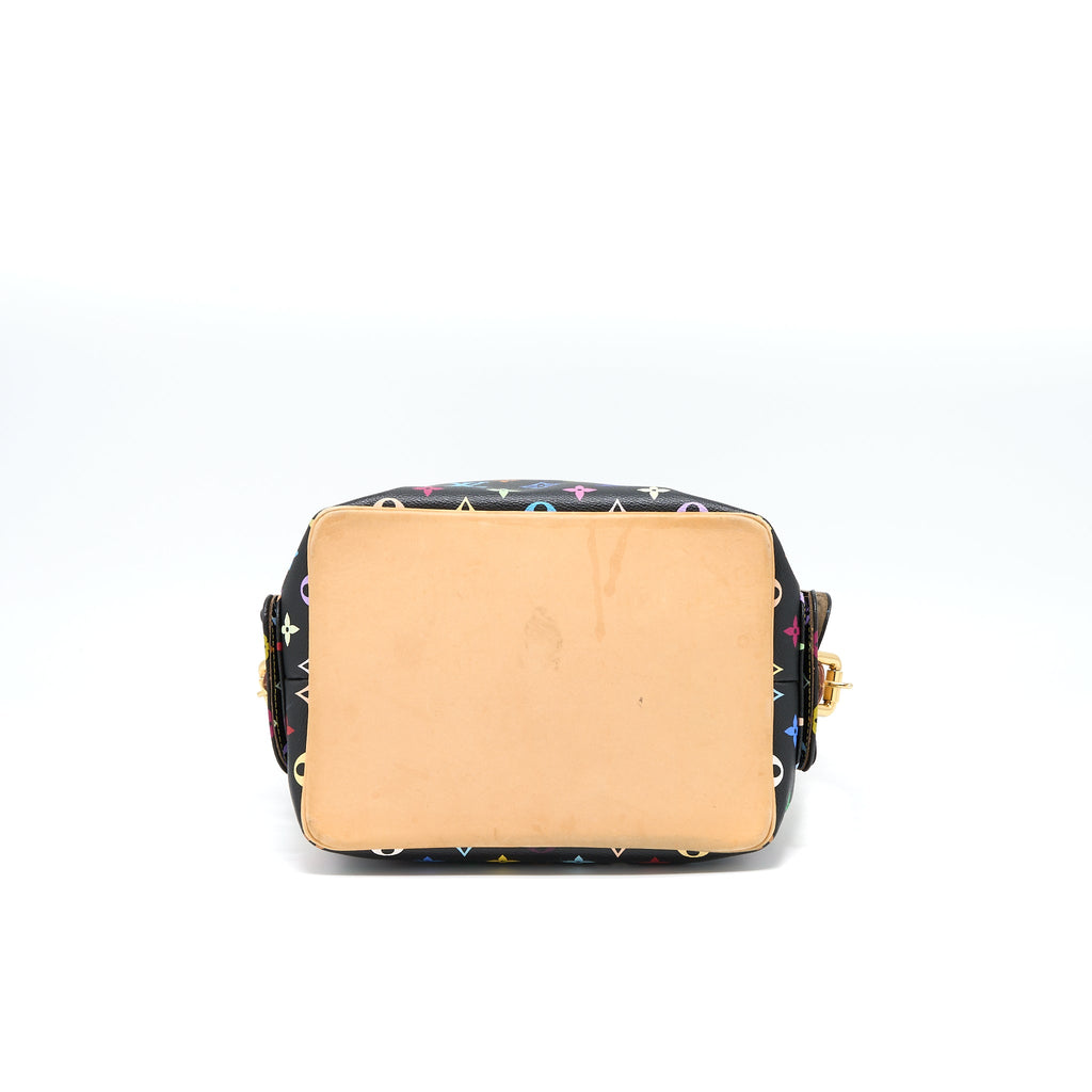 LOUIS VUITTON PETIT NOE BLACK MULTICOLOUR MONOGRAM CANVAS GHW
