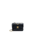 CHANEL SEASONAL FLAP BAG LAMBSKIN BLACK BRUSHED GHW