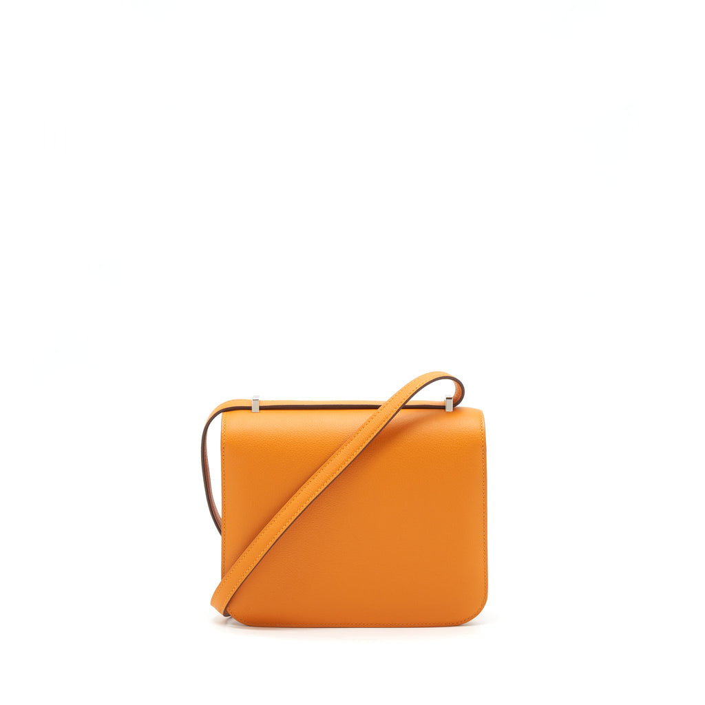 HERMES MINI CONSTANCE EVERCOLOR ABRICOT/TERRE SHW