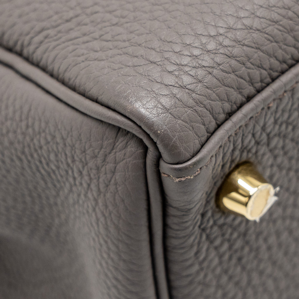 HERMES KELLY 32 TOGO 8F GRIS ETAIN GHW