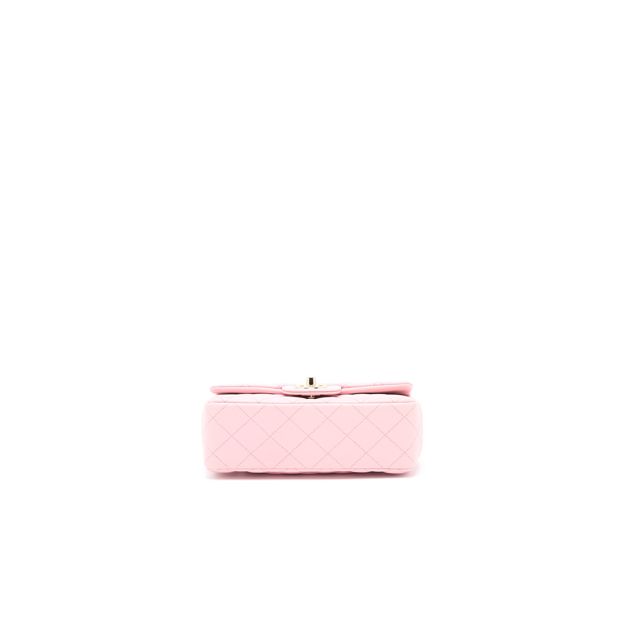 CHANEL 21S MINI RECTANGULAR FLAP BAG LAMBSKIN PINK LGHW