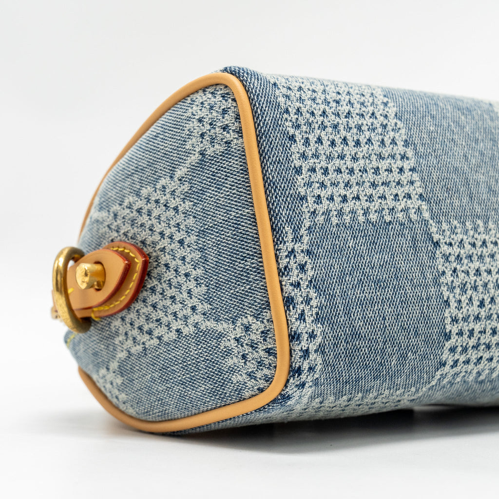 LOUIS VUITTON SPEEDY 18 BANDOULIERE DEMIER DENIM CANVAS GHW