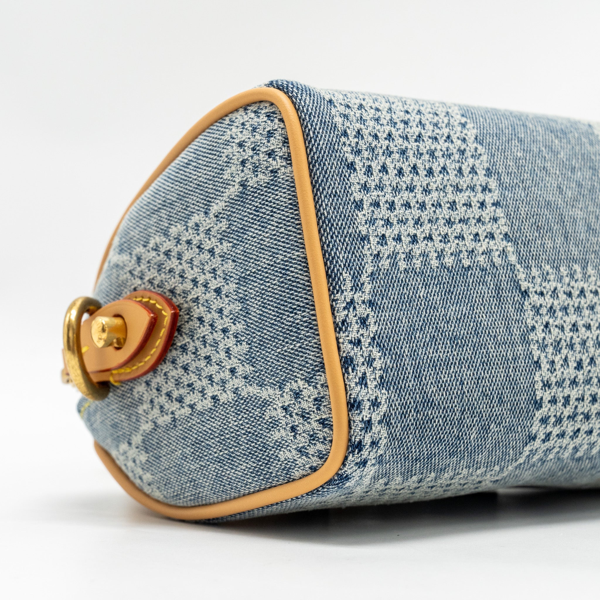 LOUIS VUITTON SPEEDY 18 BANDOULIERE DEMIER DENIM CANVAS GHW