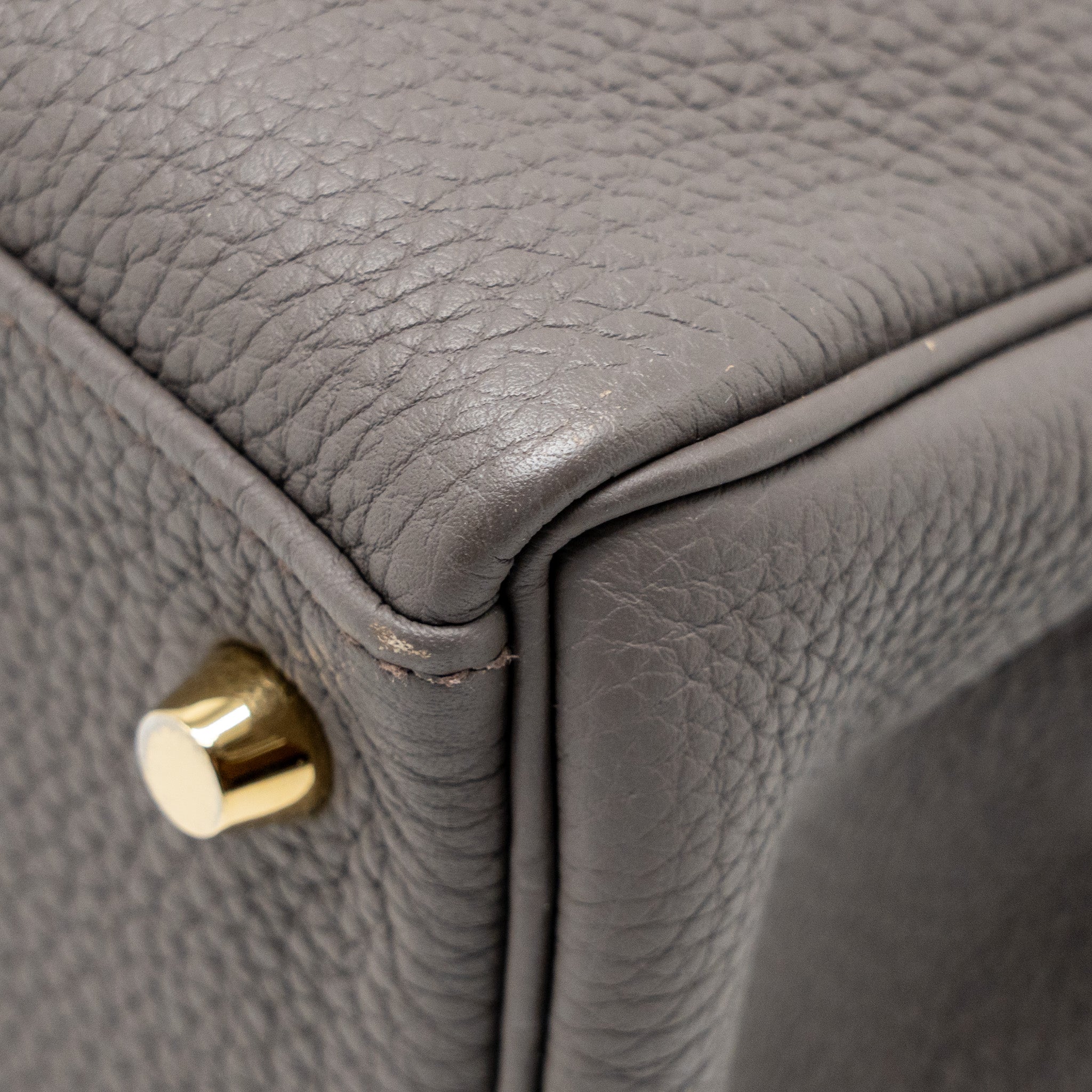 HERMES KELLY 32 TOGO 8F GRIS ETAIN GHW