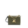 LOUIS VUITTON TWIST BAG MM EPI GREEN/WHITE GHW