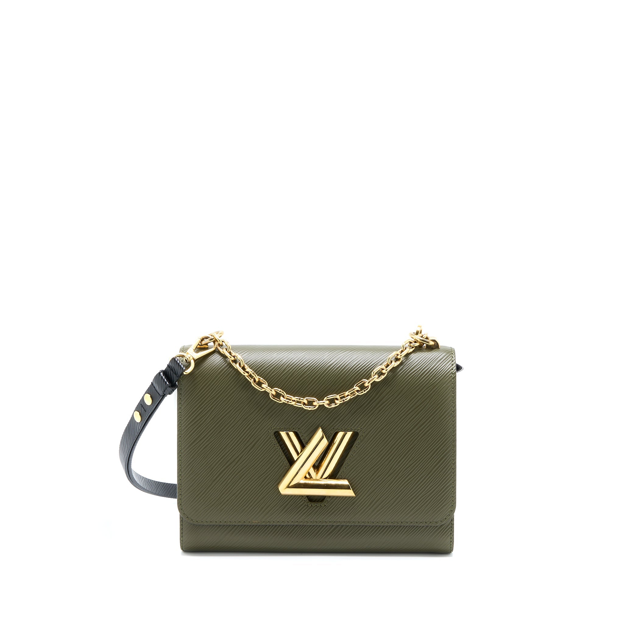LOUIS VUITTON TWIST BAG MM EPI GREEN/WHITE GHW