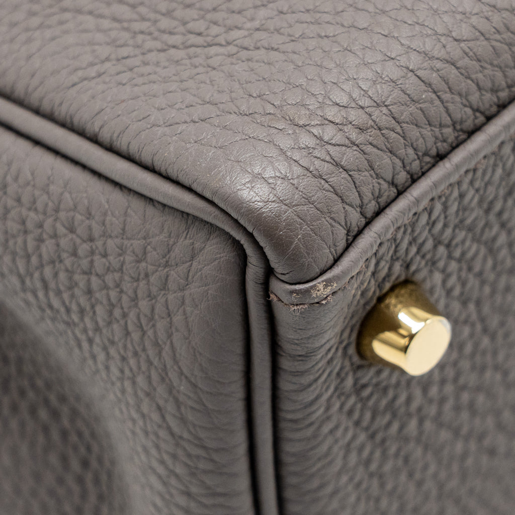 HERMES KELLY 32 TOGO 8F GRIS ETAIN GHW