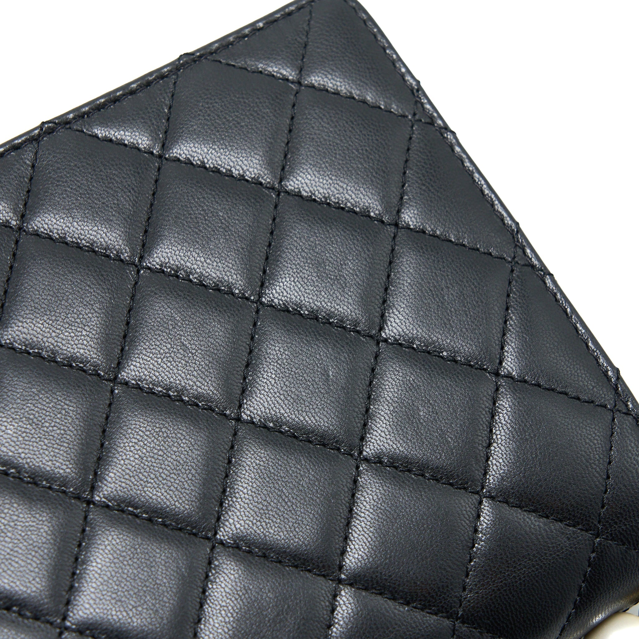 CHANEL 20C PEARL FLAP BAG GOATSKIN BLACK GHW