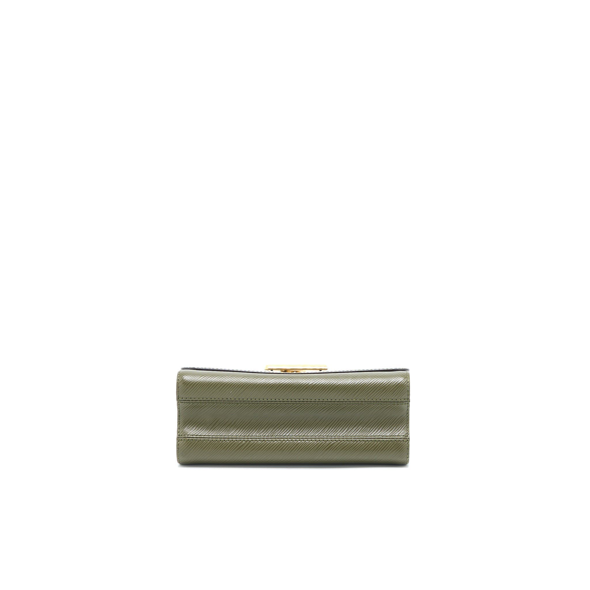 LOUIS VUITTON TWIST BAG MM EPI GREEN/WHITE GHW