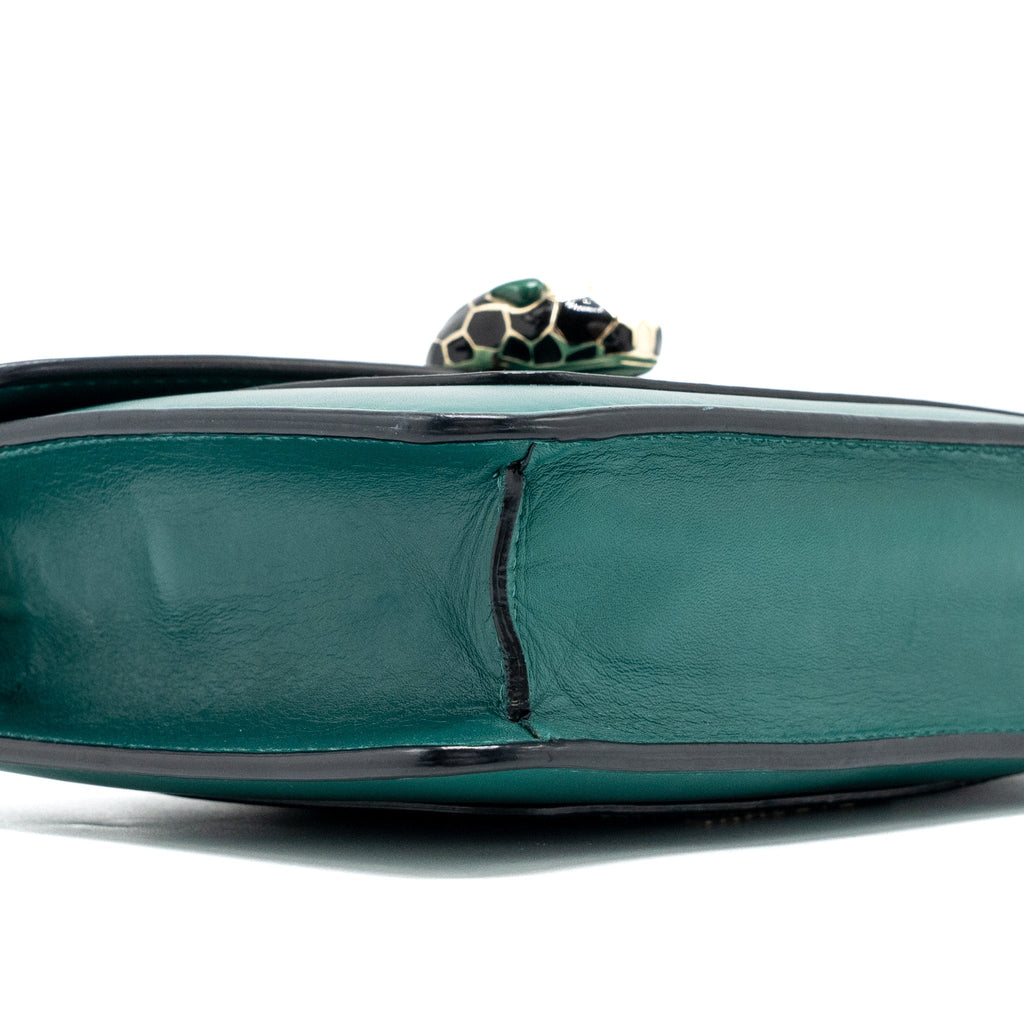 BVLGARI SERPENTI FOREVER CROSSBODY BAG CAFLSKIN GREEN GHW