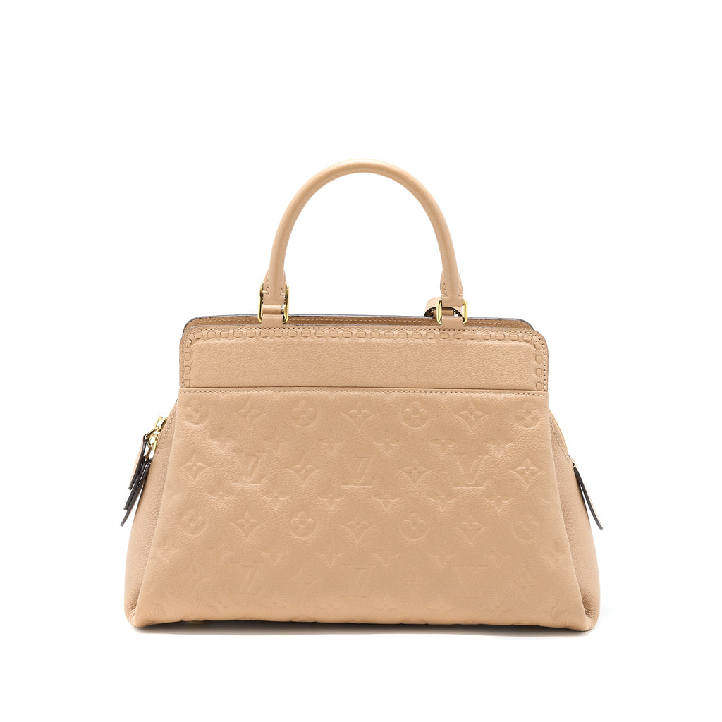LOUIS VUITTON VOSGES MM MONOGRAM EMPREINTE DARK BEIGE GHW