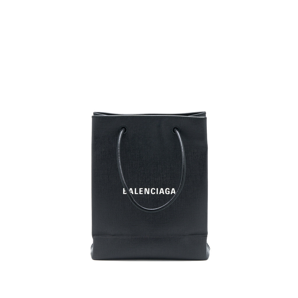 BALENCIAGA TOP HANDLE SHOPPING TOTE BAG CALFSKIN BLACK SHW