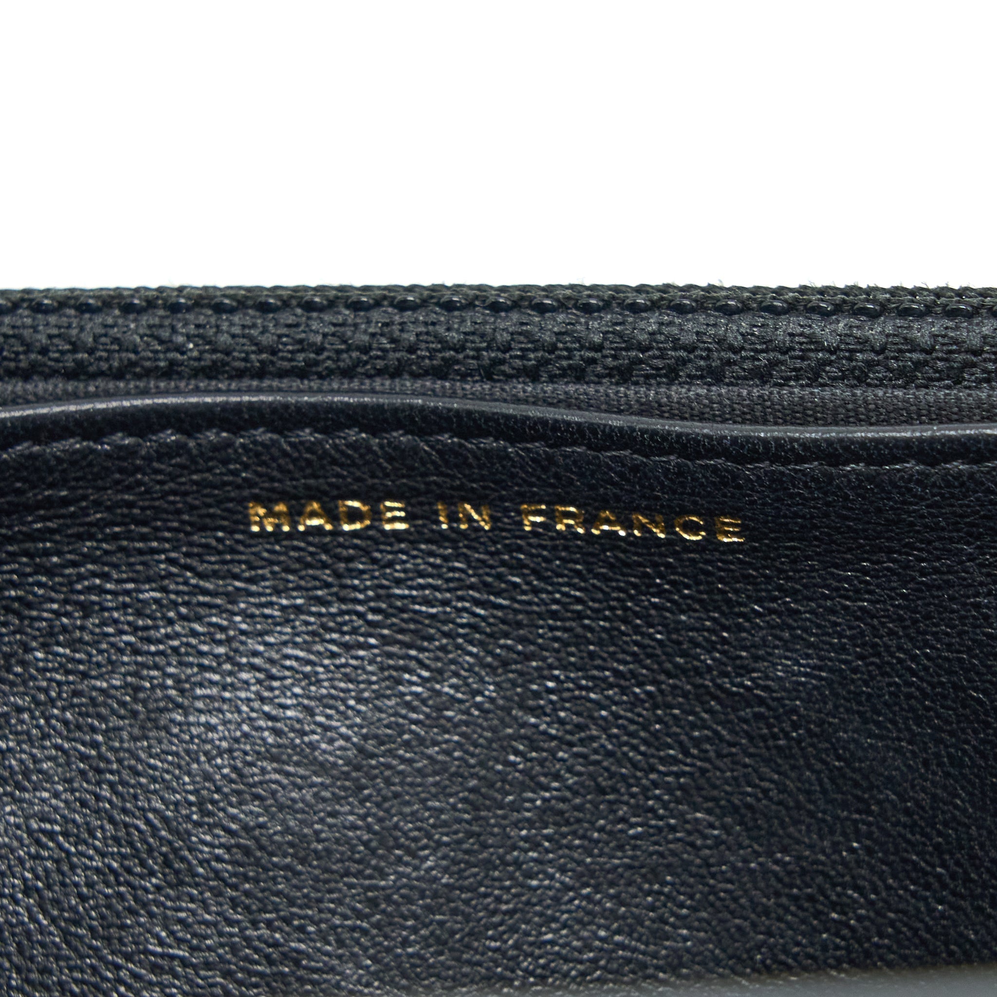 CHANEL BOY WALLET ON CHAIN LAMBSKIN BLACK BRUSHED GHW