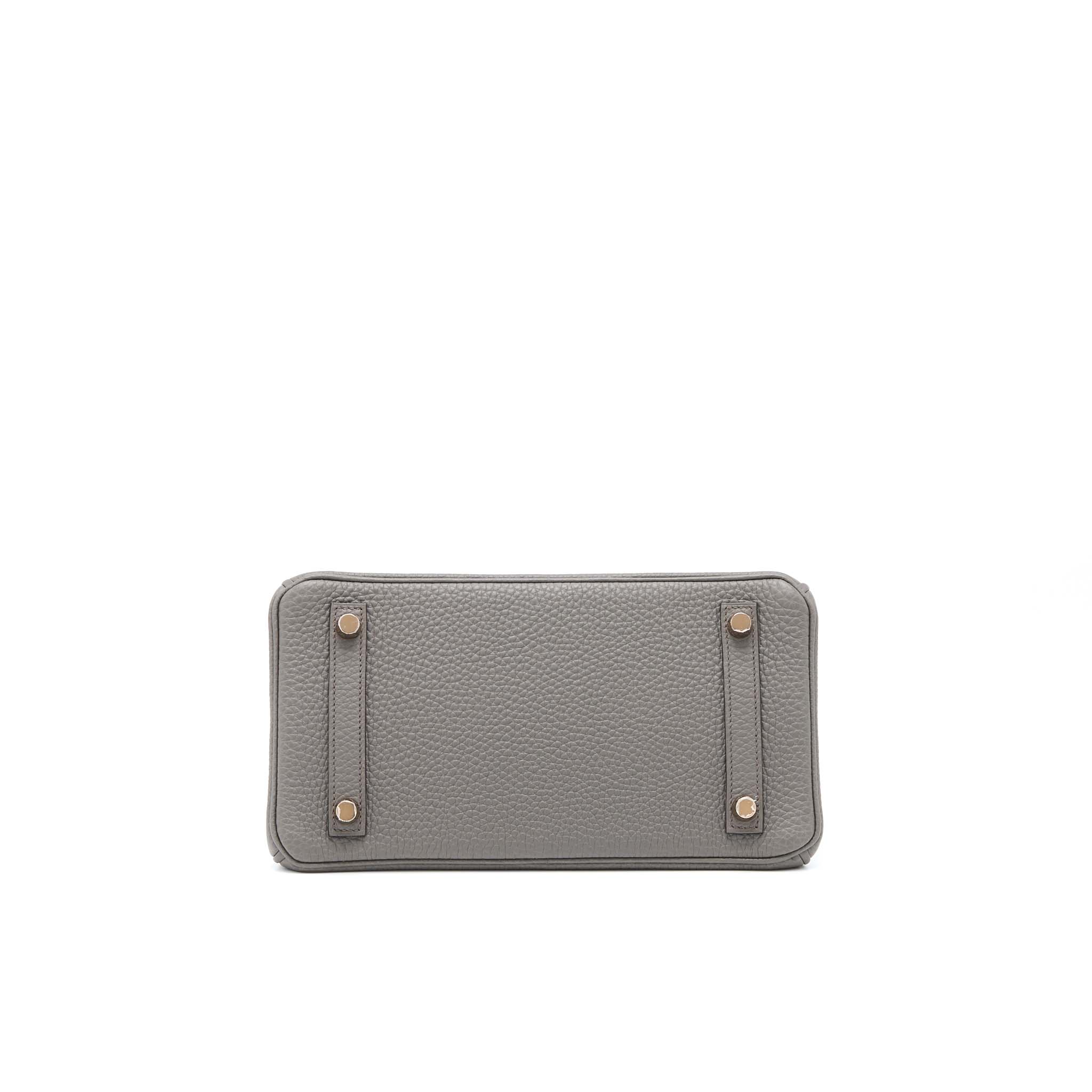 HERMES BIRKIN 25 TOGO 8F GRIS ETAIN RGHW