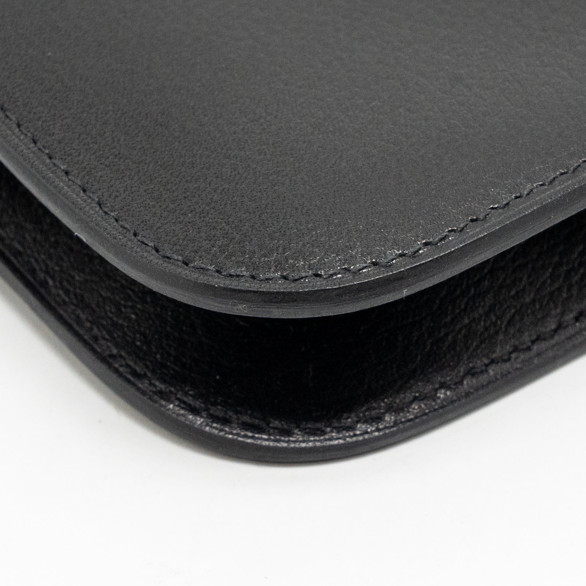 HERMES ZIPENGO CHAINE D’ANCRE TO GO POUCH EVERGRAIN CALFSKIN BLACK SHW