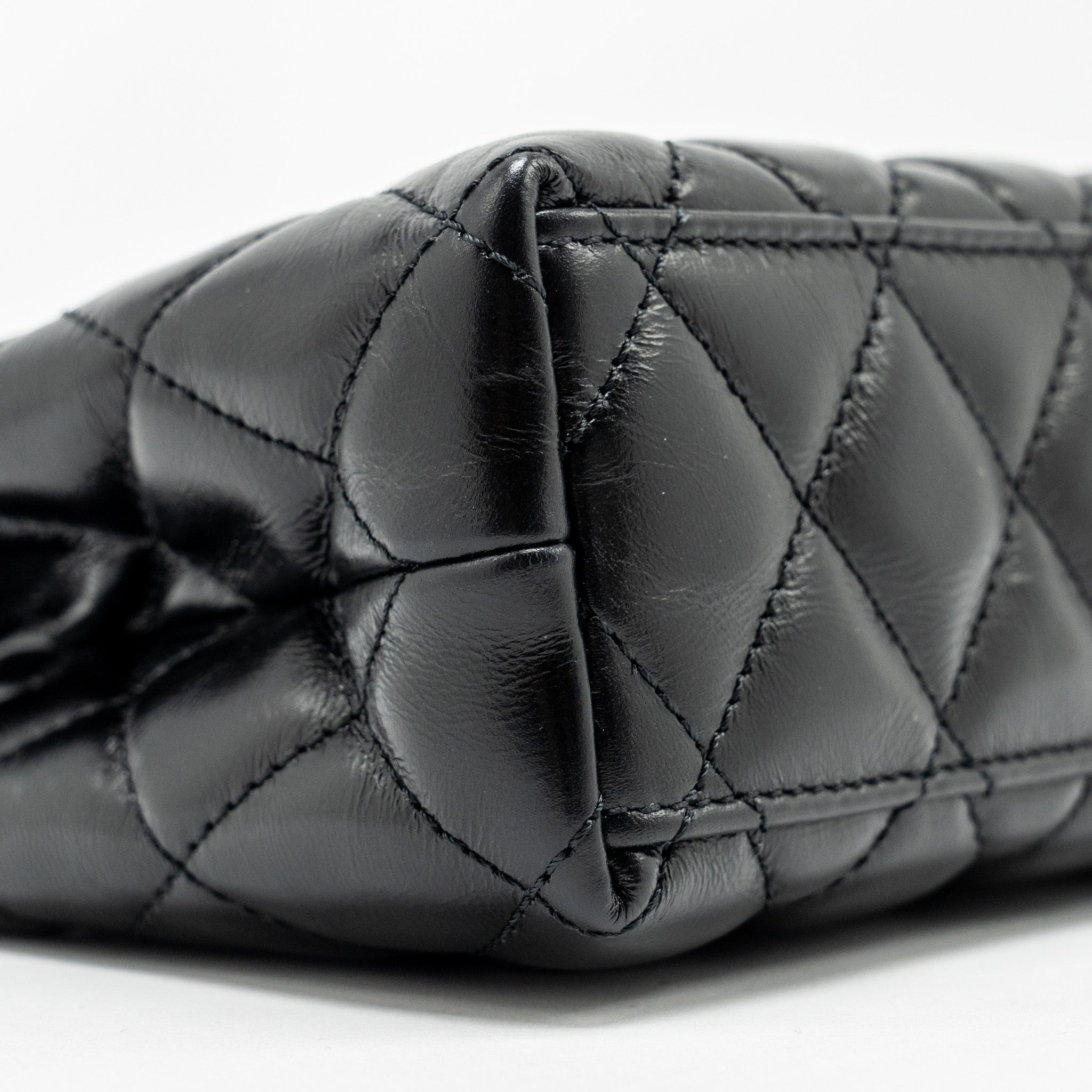 CHANEL MINI KELLY SHOPPING TOTE BAG CALFSKIN BLACK GHW (MICROCHIP)