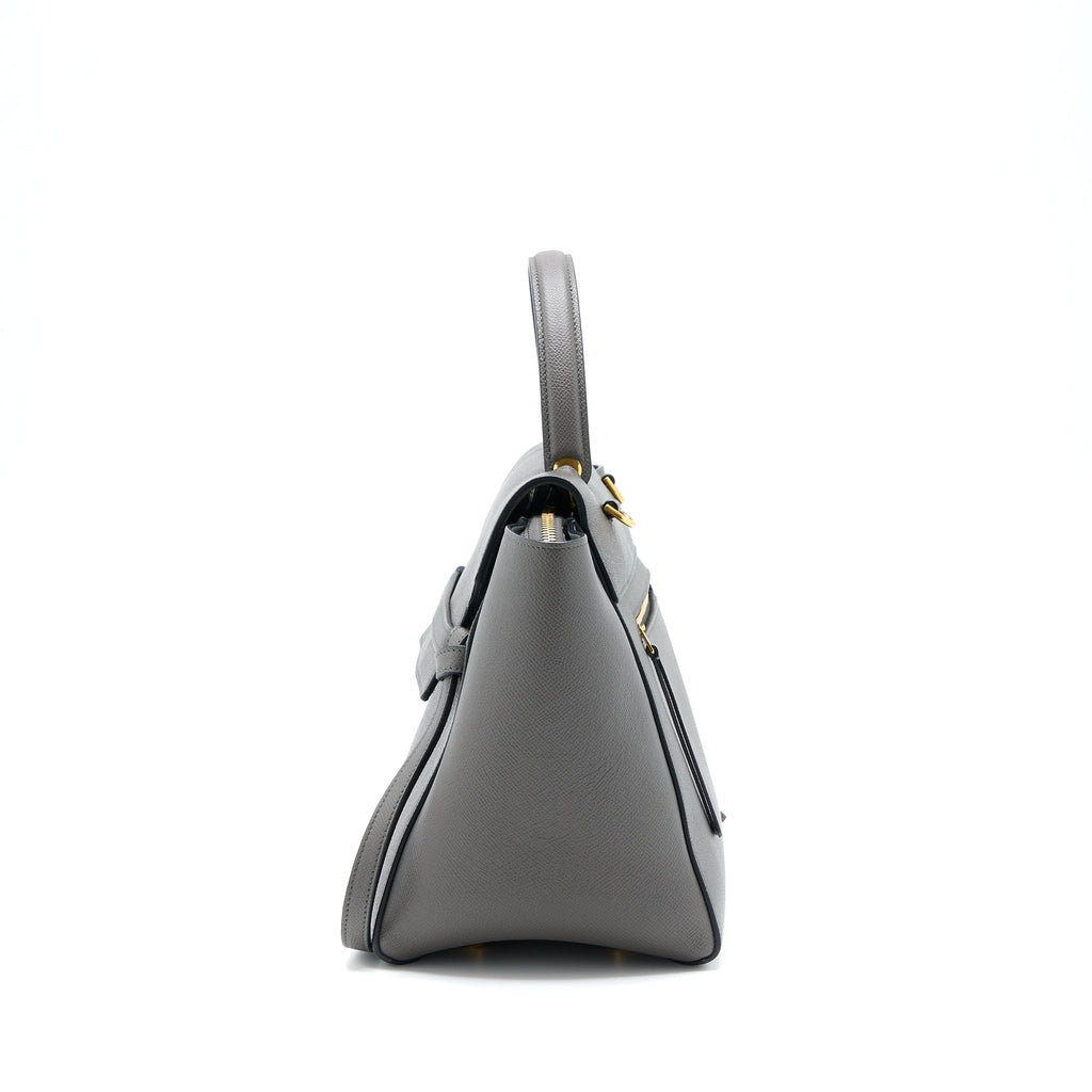 CELINE MINI BELT BAG GRAINED CALFSKIN GREY GHW