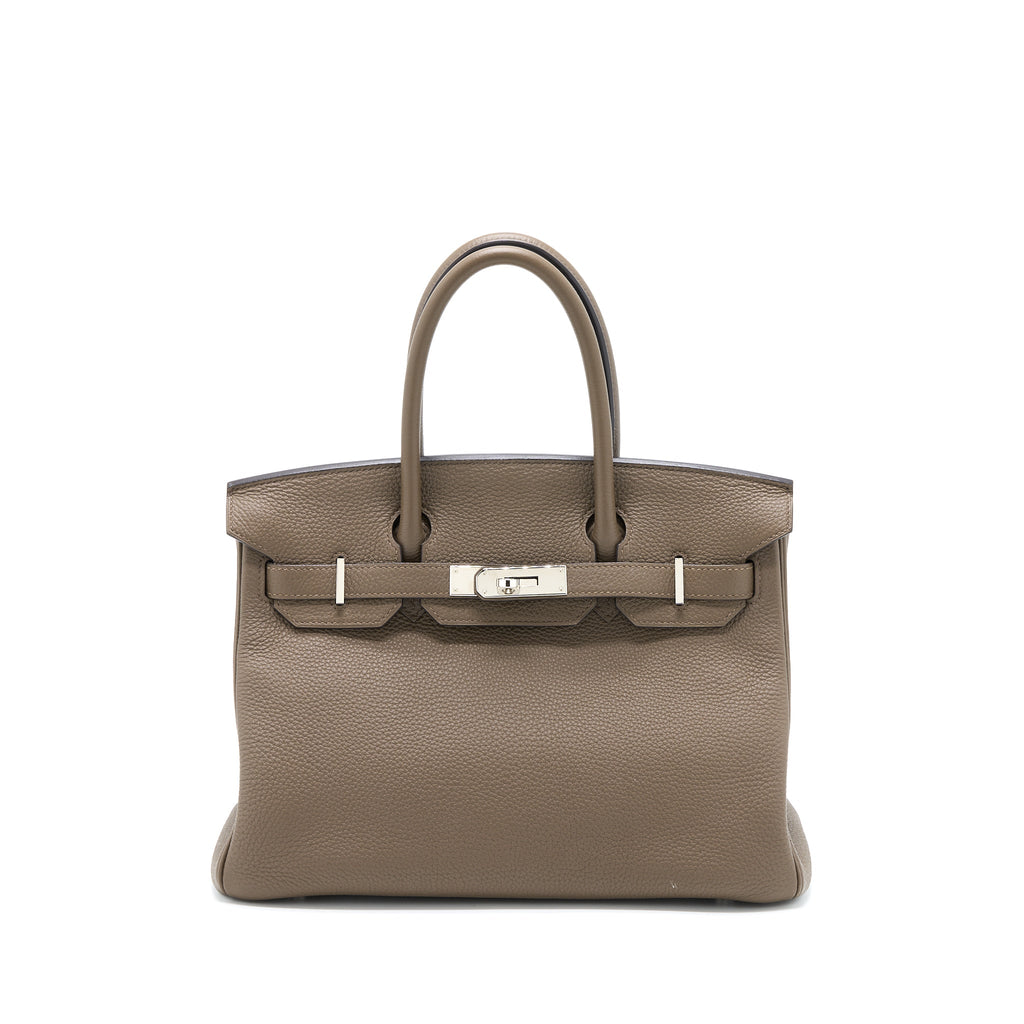 HERMES BIRKIN 30 TOGO 8F GRIS ETAIN SHW