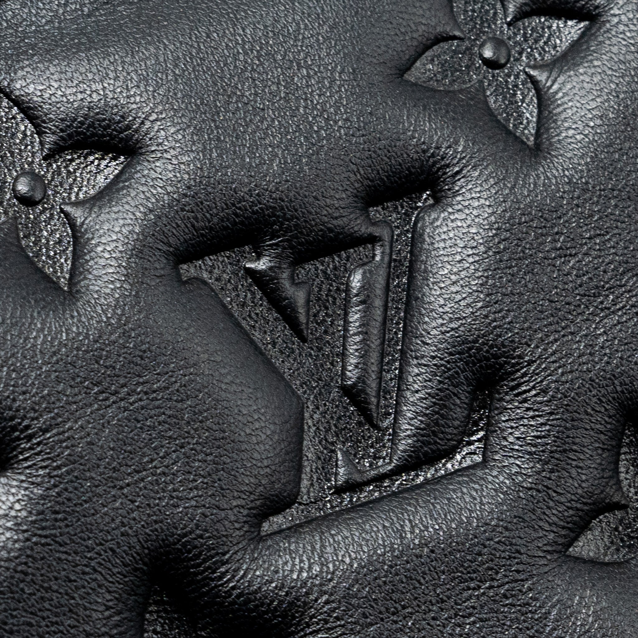 LOUIS VUITTON COUSSIN BB MONOGRAM EMPREINTE LAMBSKIN BLACK GHW