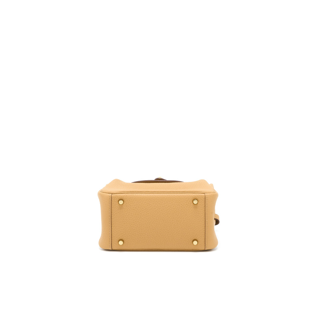 HERMES MINI LINDY CLEMENCE 4B BISCUIT GHW